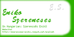 eniko szerencses business card